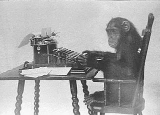 monkey writing