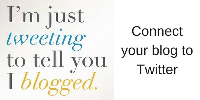 Connect your blog to Twitter
